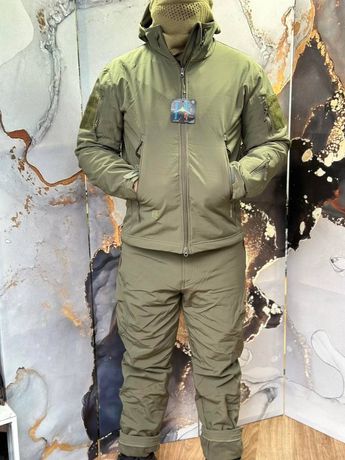 Тактичний костюм софтшел олива штани на куртка