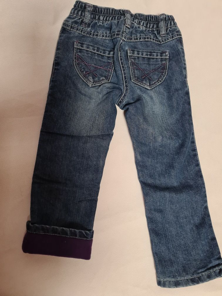 Spodnie jeansowe ocieplane r.98