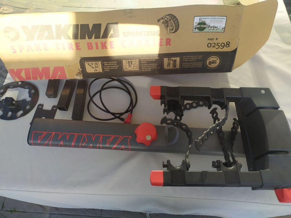 Suporte bicicletas para pneu suplente