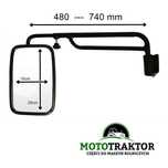 Uchwyt lusterka +lustro Case New holland John Deere Fendt Massey Fergu