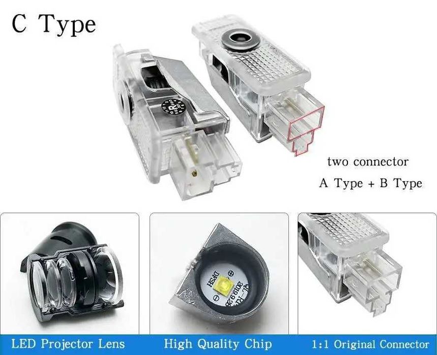 Штатная подсветка дверей ауди проекция audi A3 A4 A7 A8 Q3 Q7 R RS S