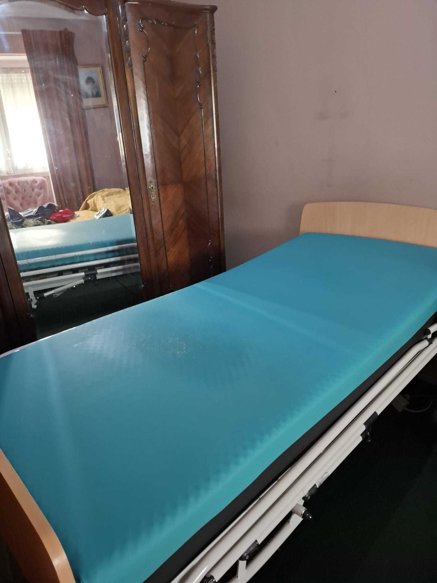 Cama eléctrica com colchão anti escaras