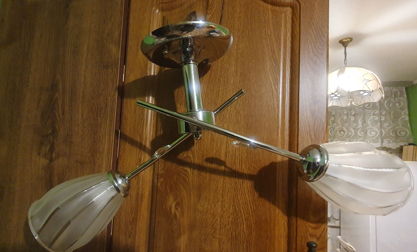 Lampa podwójna chrom