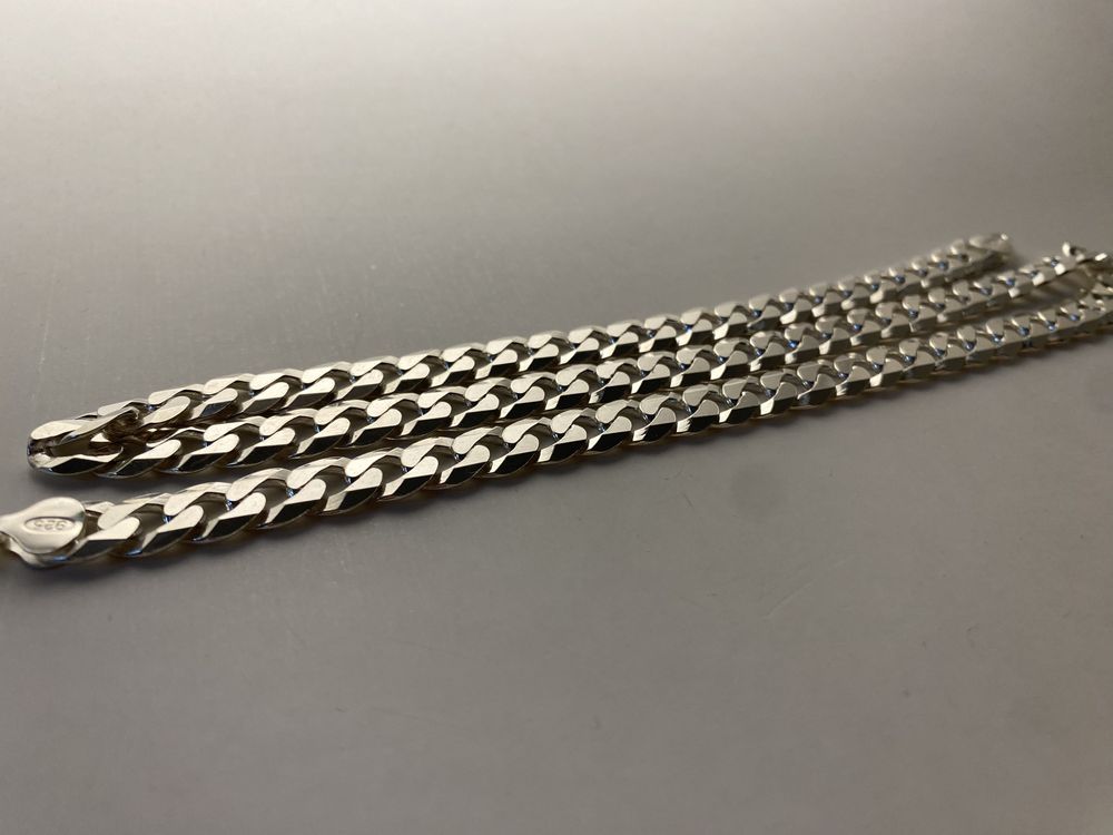 Srebrny łańcuszek splot pancerka 49,65g 55cm
