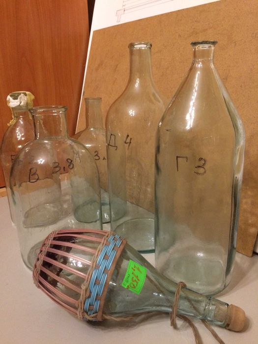 Бутель бутлі скляні, винні, сулея  рад в-во 1,2,3,4л