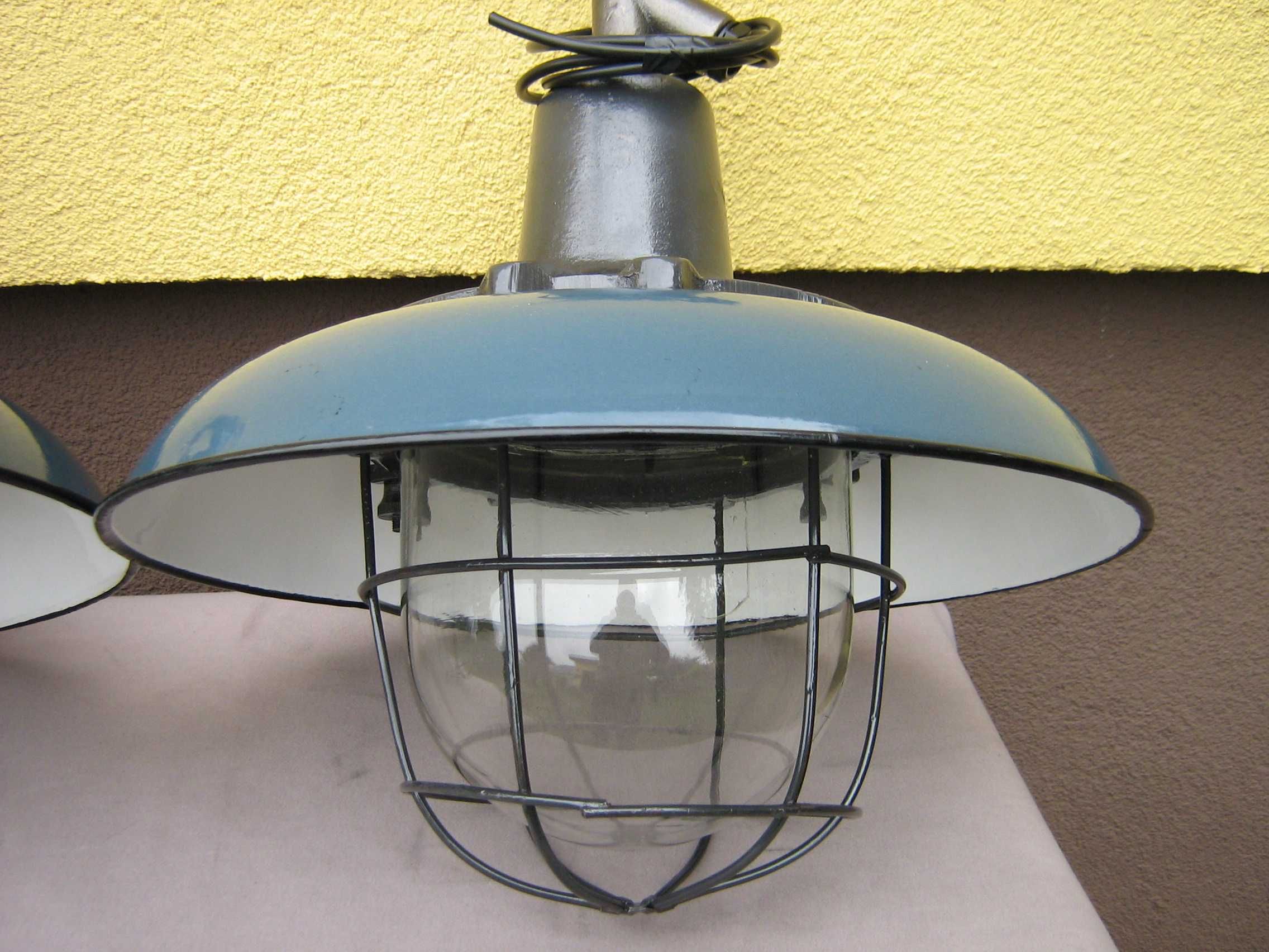 Lampy emaliowane przemysłowe OZż-1. Loft.Industrial PRL
