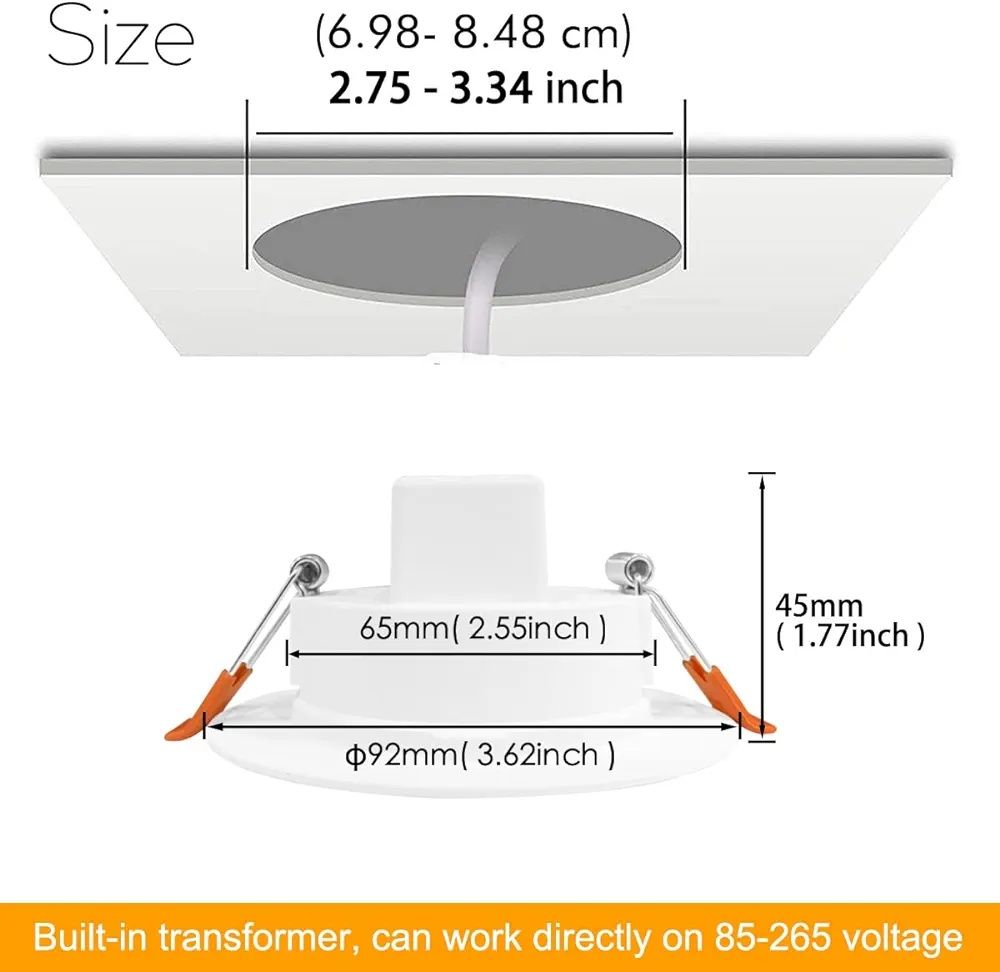 Reflektor sufitowy RGB 8W  LED 4szt