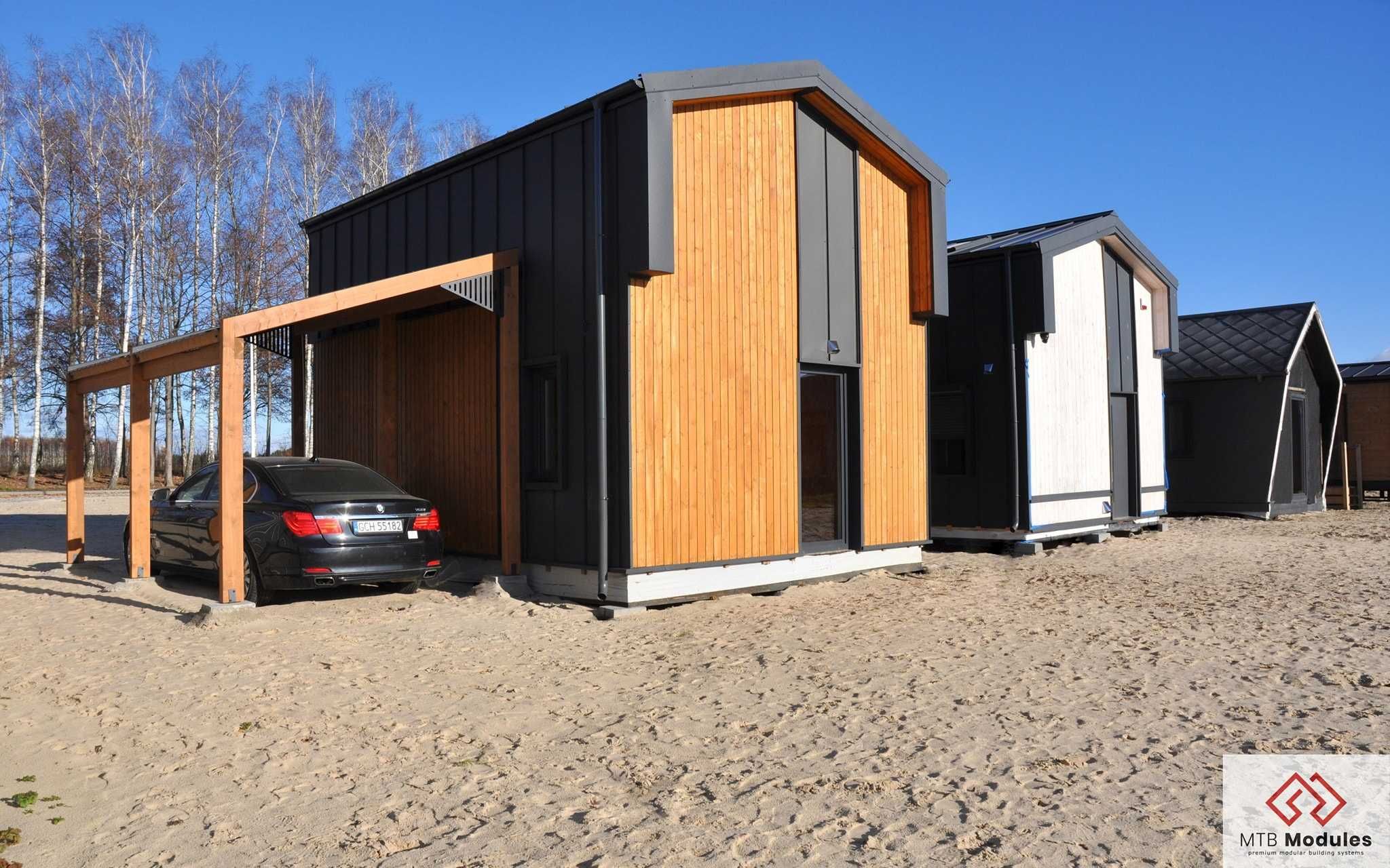 Dom dla rodziny 2+2 całoroczny 70m2 energooszczędny drewniany MTB FOUR