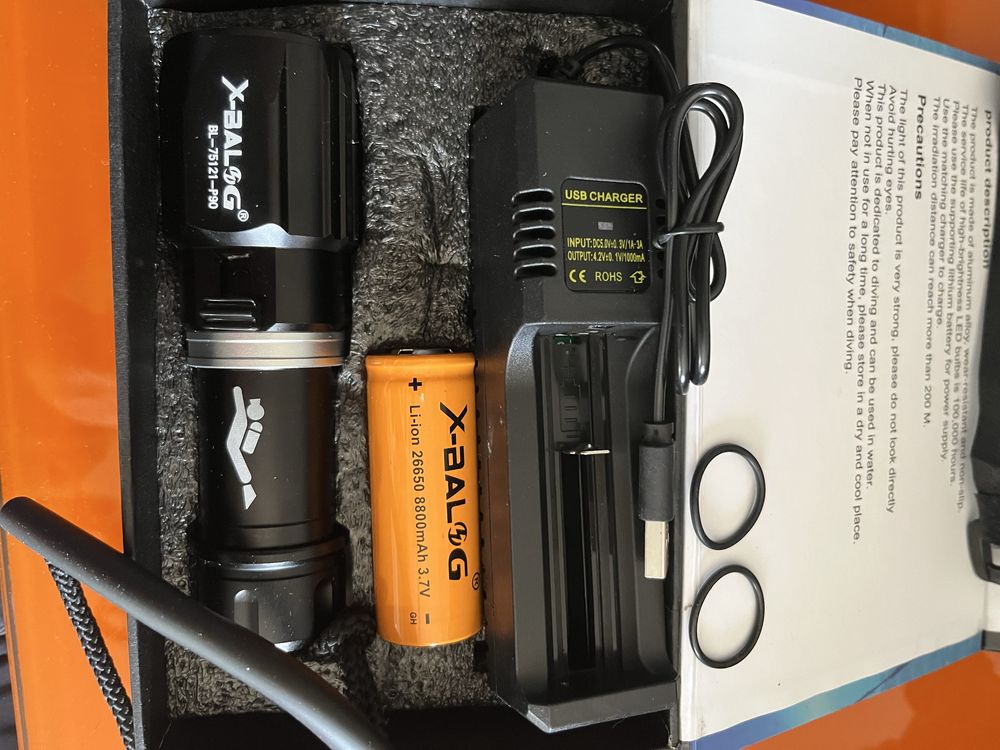 Pesca submarina lanterna led ultra potente