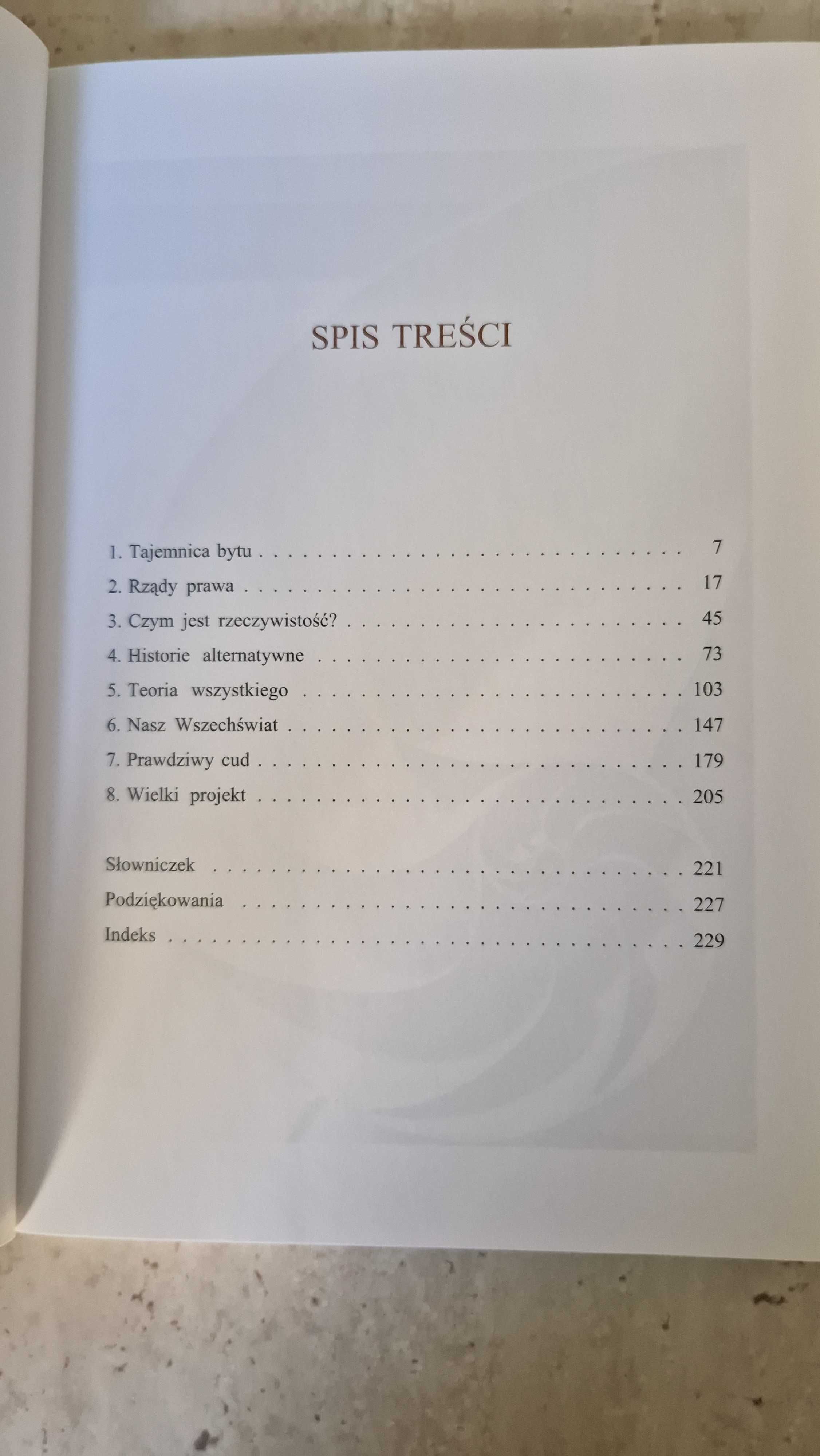 Książka S. Hawking, L. Mlodinow "Wielki projekt".