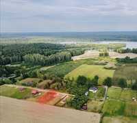 Działka budowlana nad jeziorem, 1472 m2, na Mazurach, gm. Miłomłyn