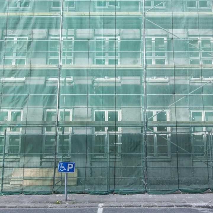siatka na rusztowanie budowę ochronna osłona rusztowania 3,07x10 zielo