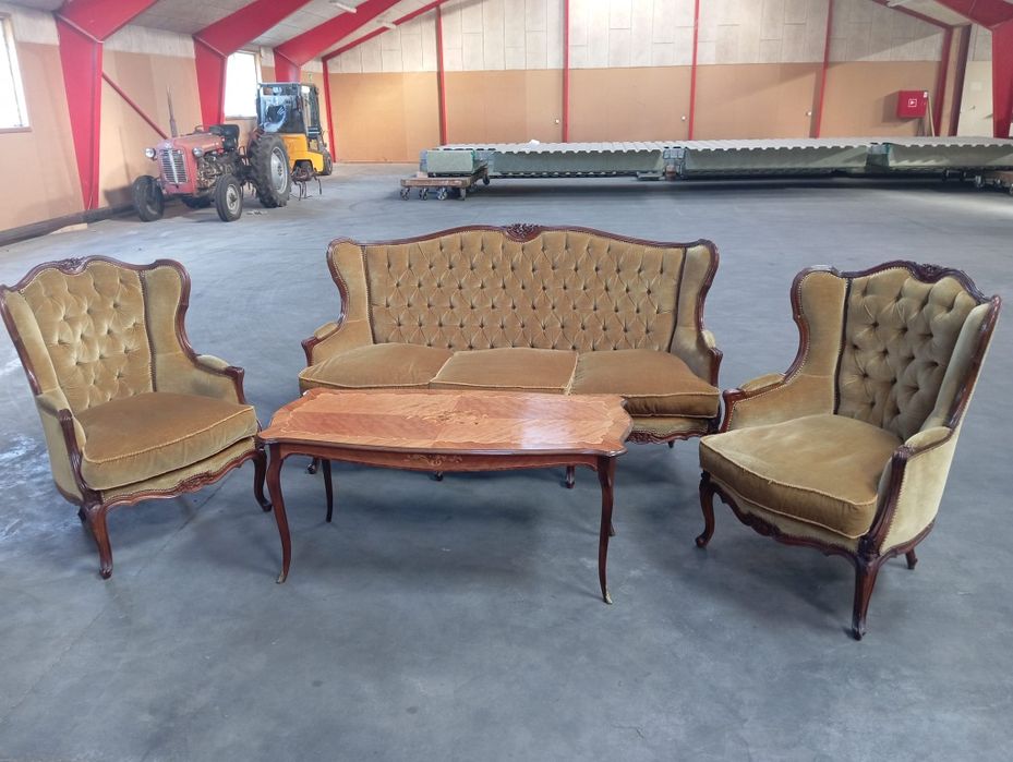 Komplet mebli w stylu Ludwikowskim Sofa dwa fotele