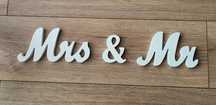 Ozdoba drewniana Mrs & Mr - Ślub Wesele