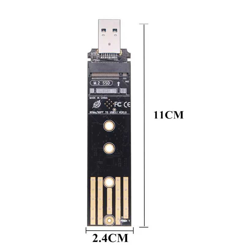 Адаптер M.2 NVME/NGFF SATA SSD to USB 3.1 на чипе RTL9210B переходник
