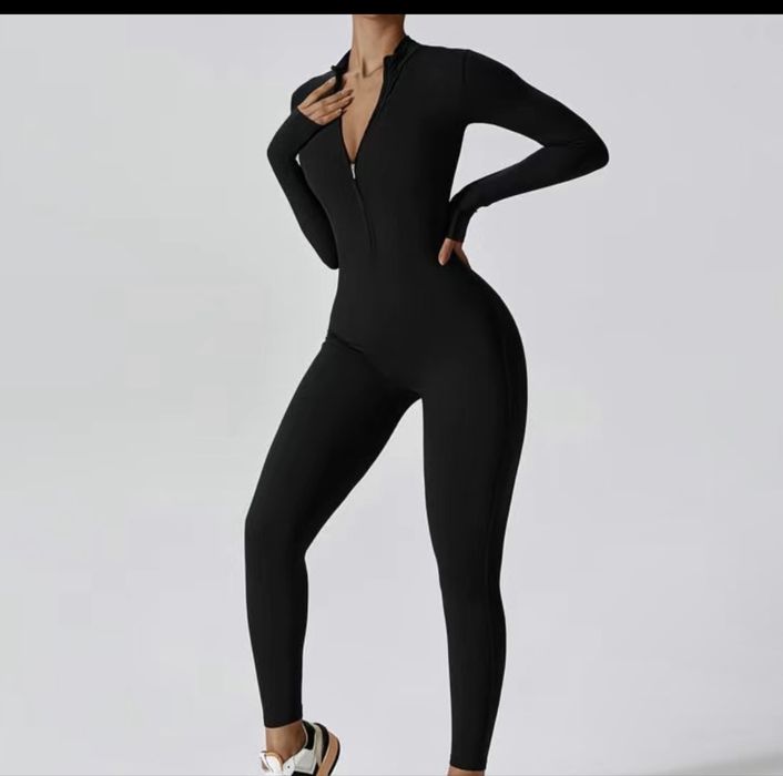 Комбінезон жіночий на замку без флісу чорний