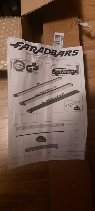 Aluminiowy bagażnik dachowy poprzeczki 130cm Farad