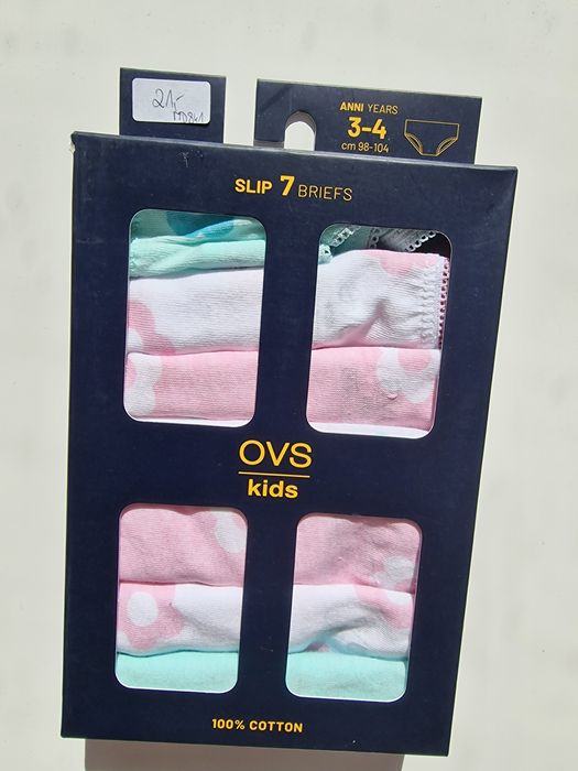 7pak majtki kwiaty dla dziewczynki rozmiar 98/104