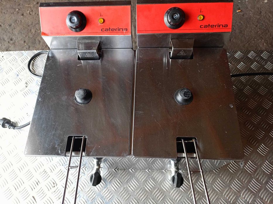 Frytkownica dwukomorowa z kranem 2x8l gastronomiczna stalglast