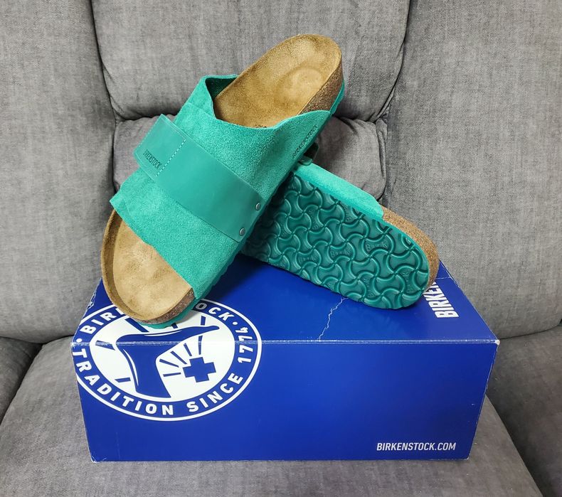 Замшевые шлепанцы Birkenstock Kyoto (Германия), 47 размер