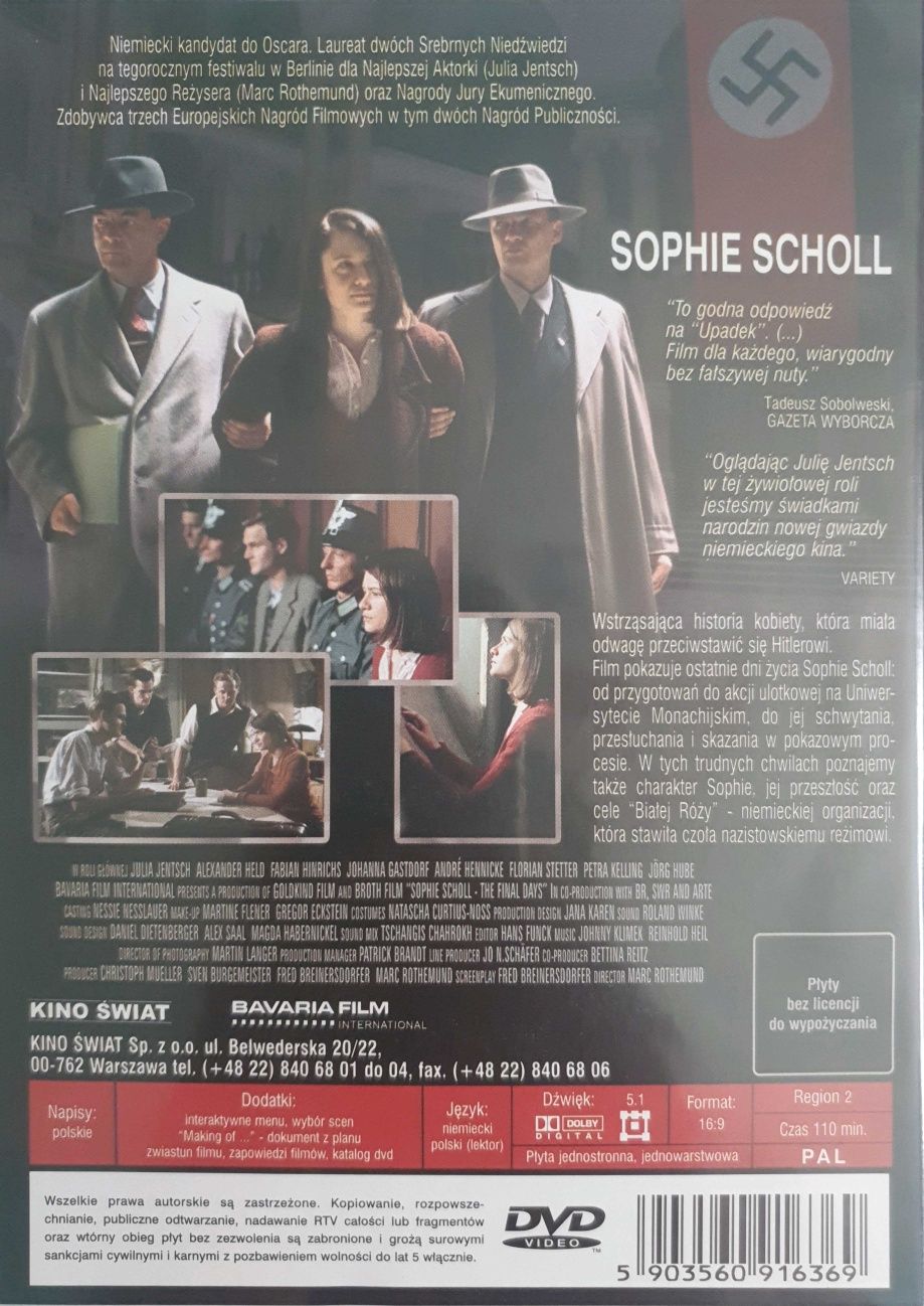 3 filmy na DVD: Sophie scholl, Leila i Nick oraz Biegnij Lola, biegnij