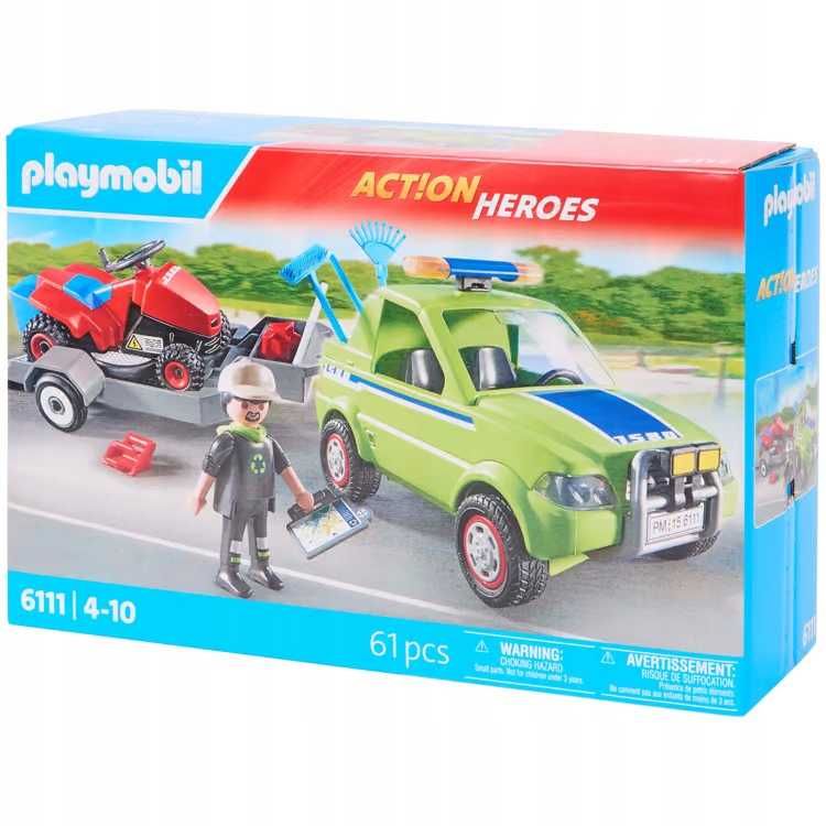 Playmobil Action Heroes Pojazd Serwisowy z Kosiarką