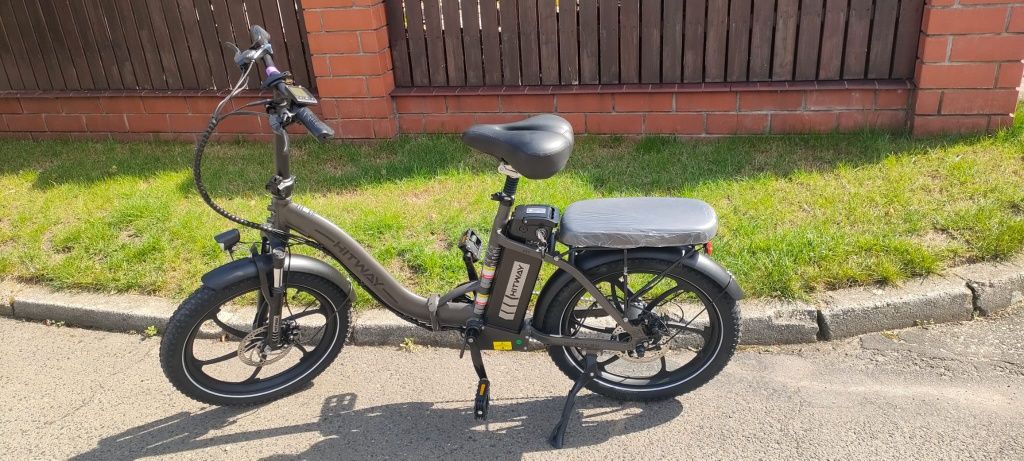 Składany rower elektryczny Hitwey BK6S -szary