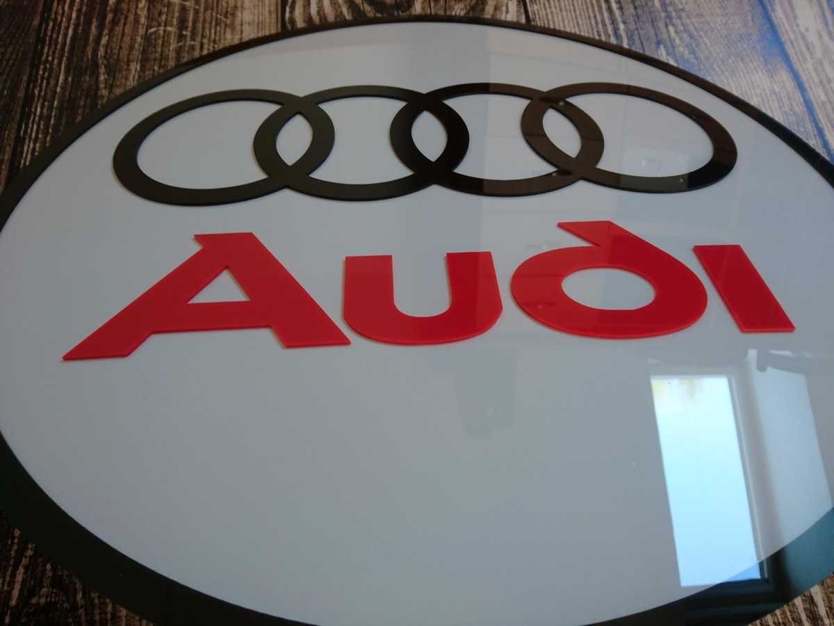 Logo Audi na ścianę prezent dla męża chłopaka do domu garażu