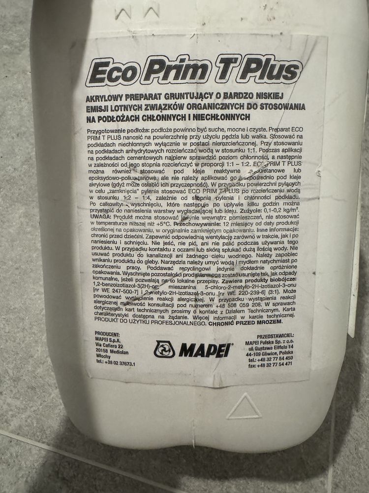 Eco Prim T plus grunt akrylowy Mapei