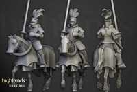 Sunland Knights on Horse #1 Highlands Miniatures Warhammer Old World