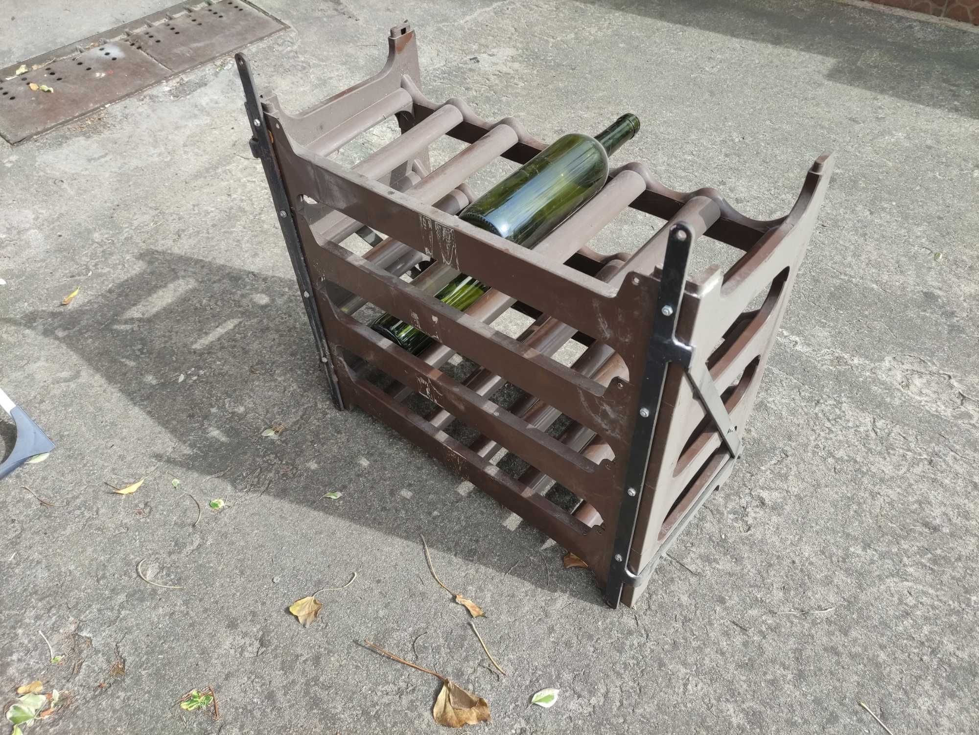 Stojak na Butelki do wina 24 szt 4 poziomy do zawieszenia lub stojąco