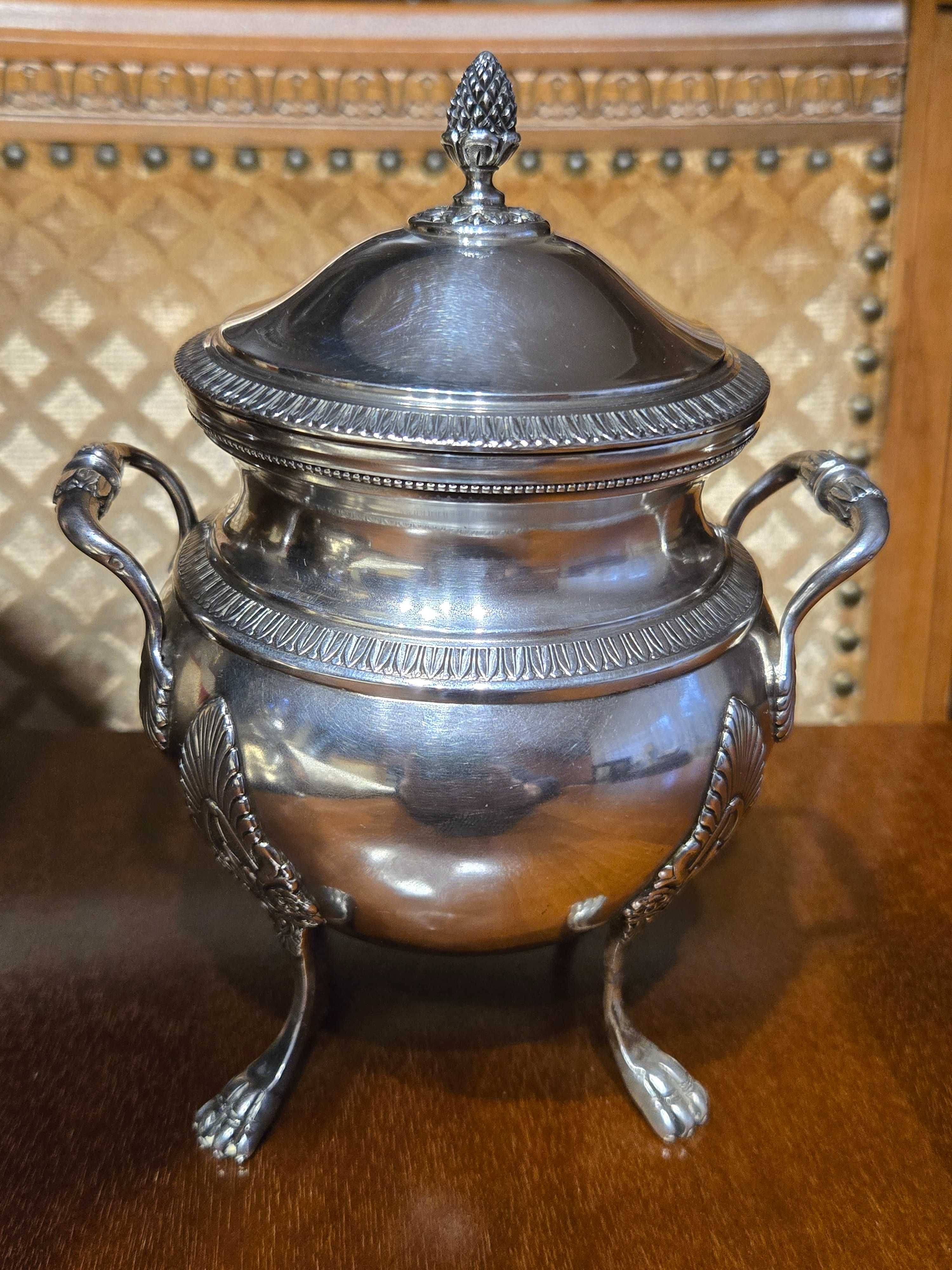 Cukiernica srebrna Pr 950 Minerva Francja w stylu Empire XIXw