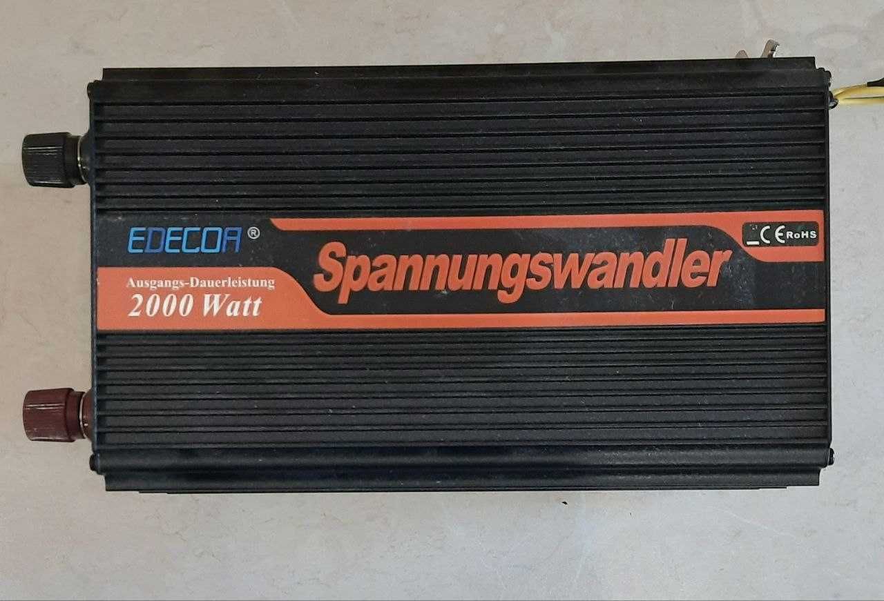 Перетворювач струму (інвертор) EDECOA® DPM20, 2000W, 12V