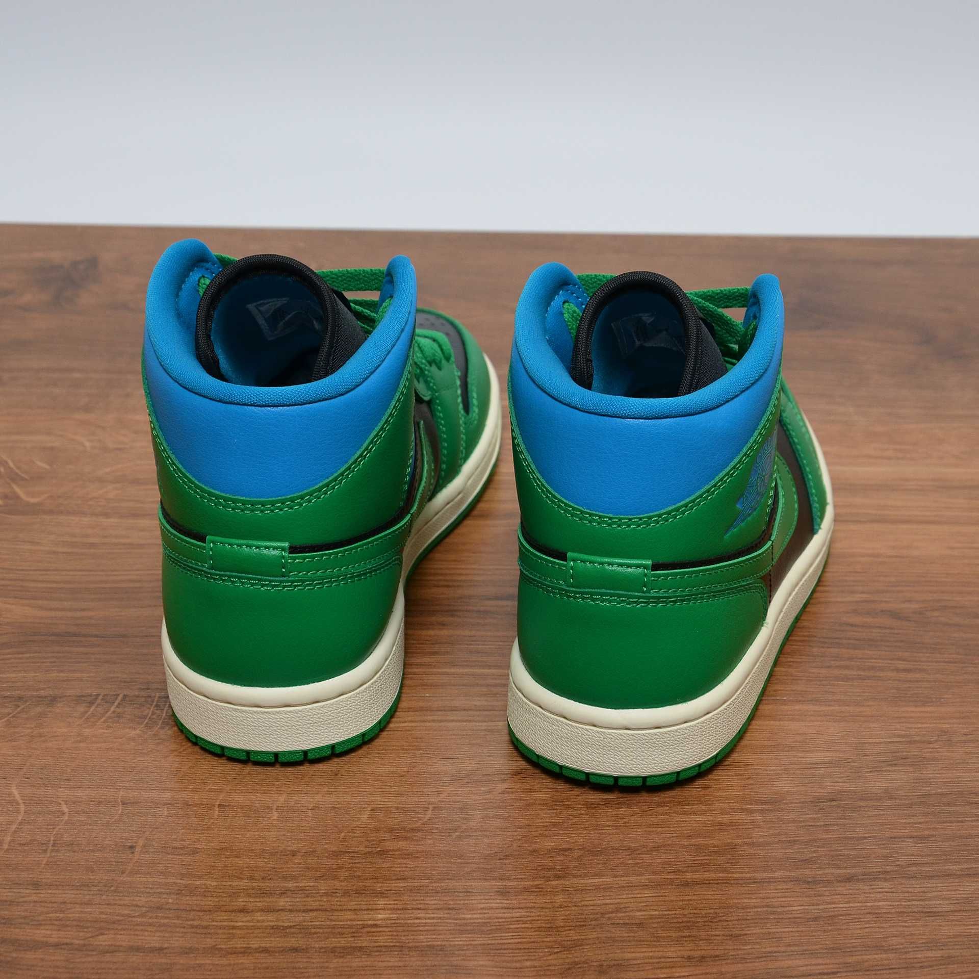 Nike Air Jordan 1 Mid Lucky Green кроссовки оригинал 38.5 / 24.5см