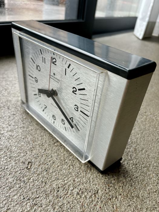 Unikatowy Vintage Zegar Junghans electronic ATO-MAT stalowy Spaca Age