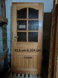 Drzwi wewnętrzne drewniane 6 sztuk