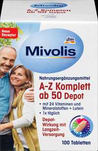 Вітаміни та мінерали Mivolis A-Z Komplett Depot, 153 g від 50+ років