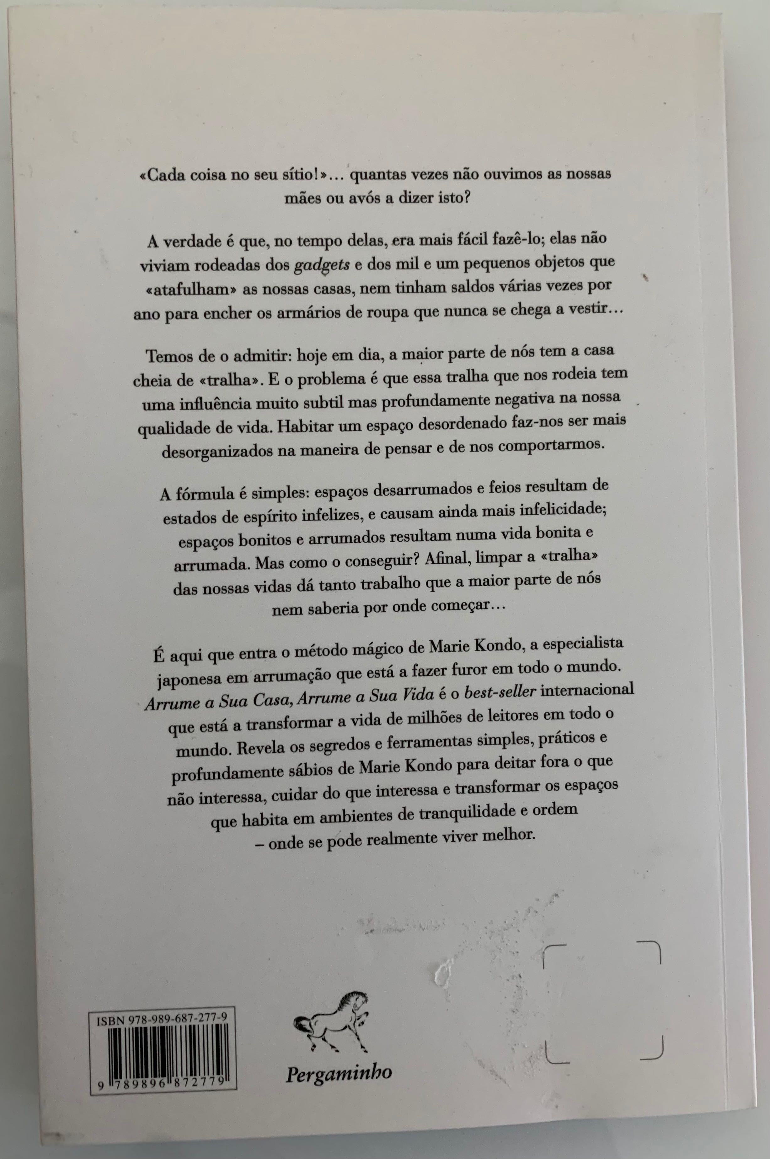 Livro “Arrume a sua casa, Arrume a sua vida” - Marie Kondo