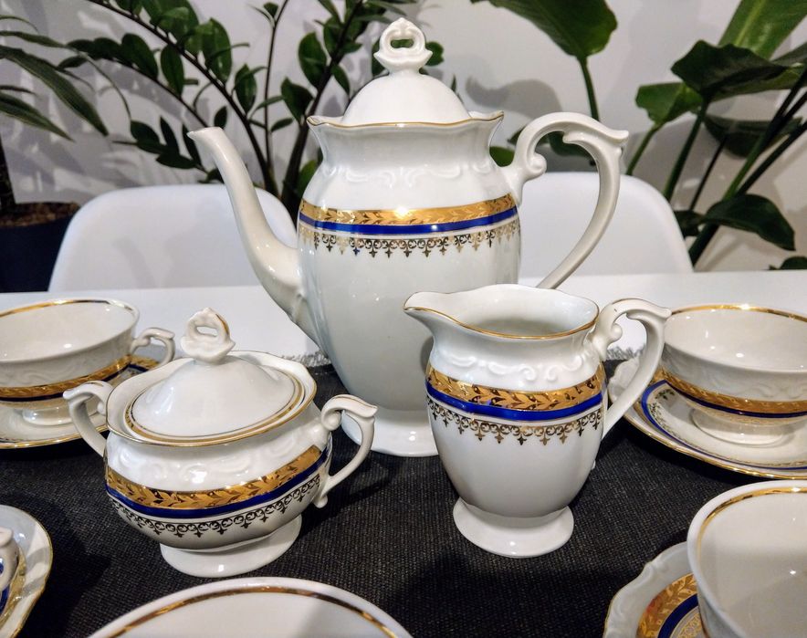 Serwis kawowy dla 5 osób - Porcelana Chodzież