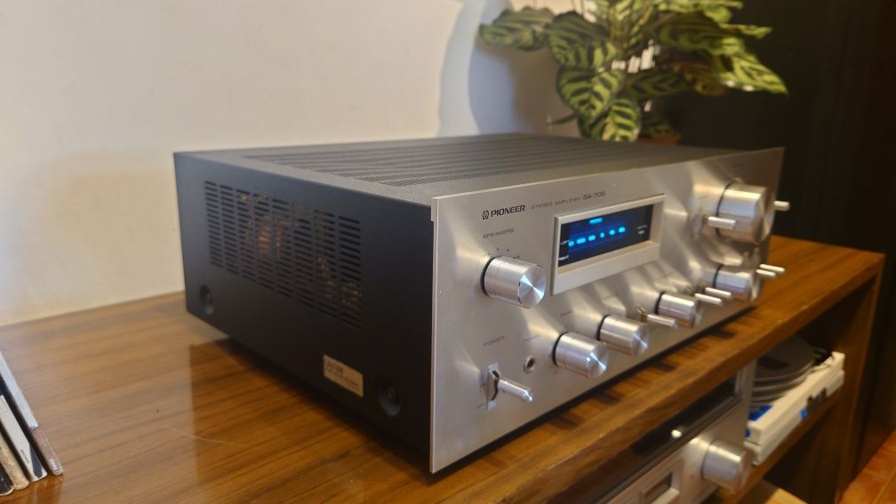 Pioneer SA708 BLUELINE, wzmacniacz stereo, vintage lata 70te