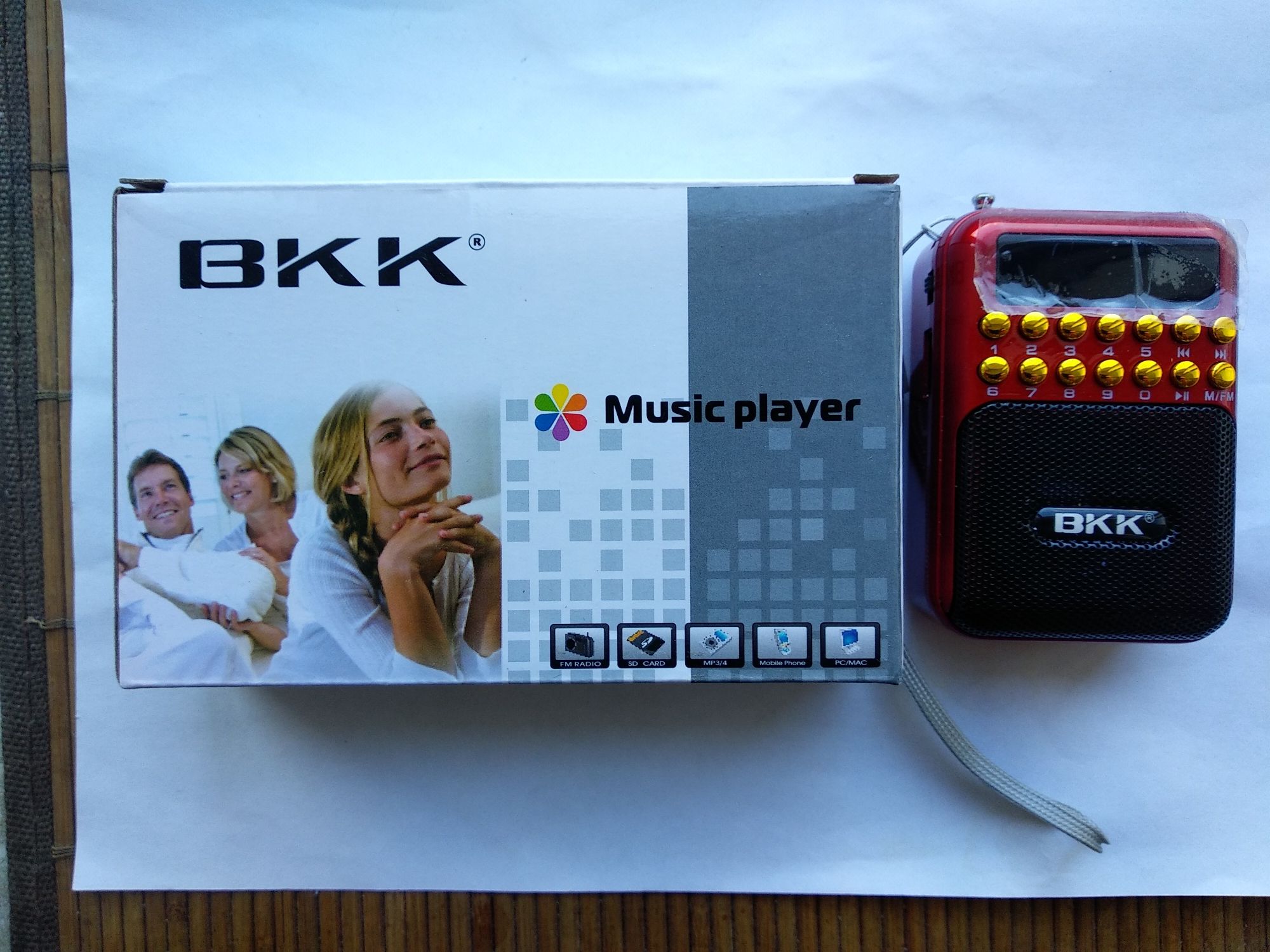 Радиоприёмник с FM USB MicroSD BKK B872 радио на аккумуляторе