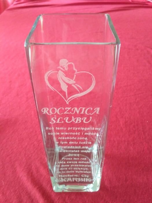 Pamiątka Pierwszej rocznicy ślubu od męża dla żony