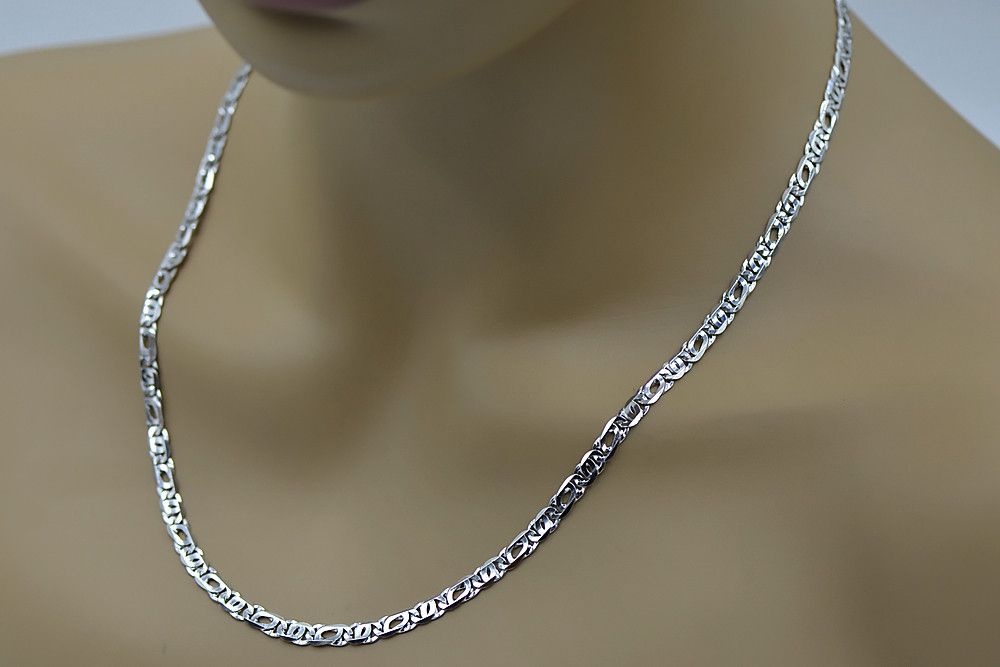 Łańcuszek z białego złota 14k 585 Tygrysie oko włoski cc021w 3,5mm Wr