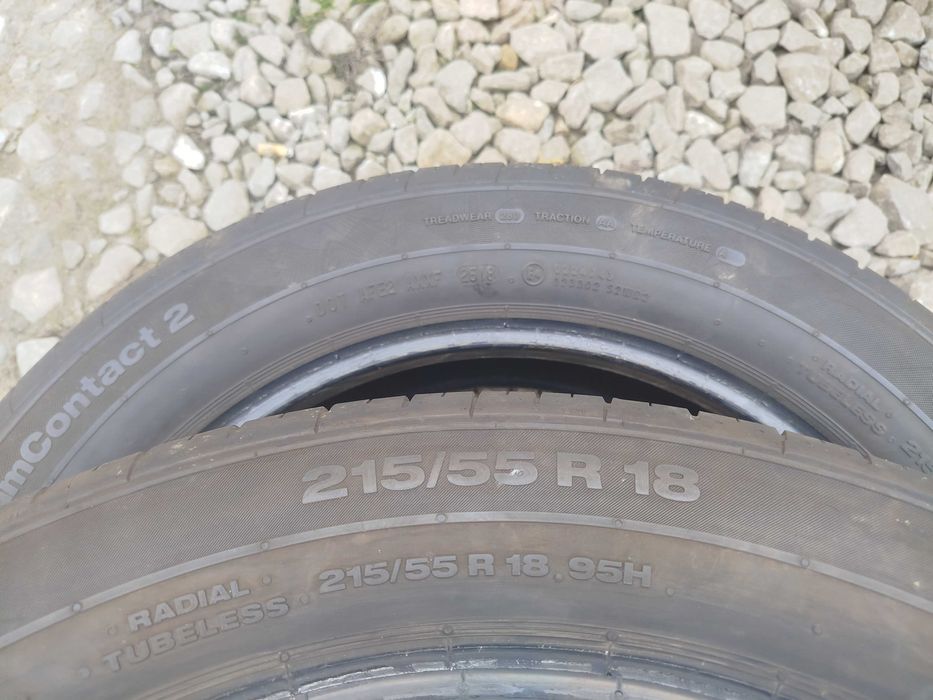 Opony letnie 215/55 R18 continental suv 4x7mm jak nowe