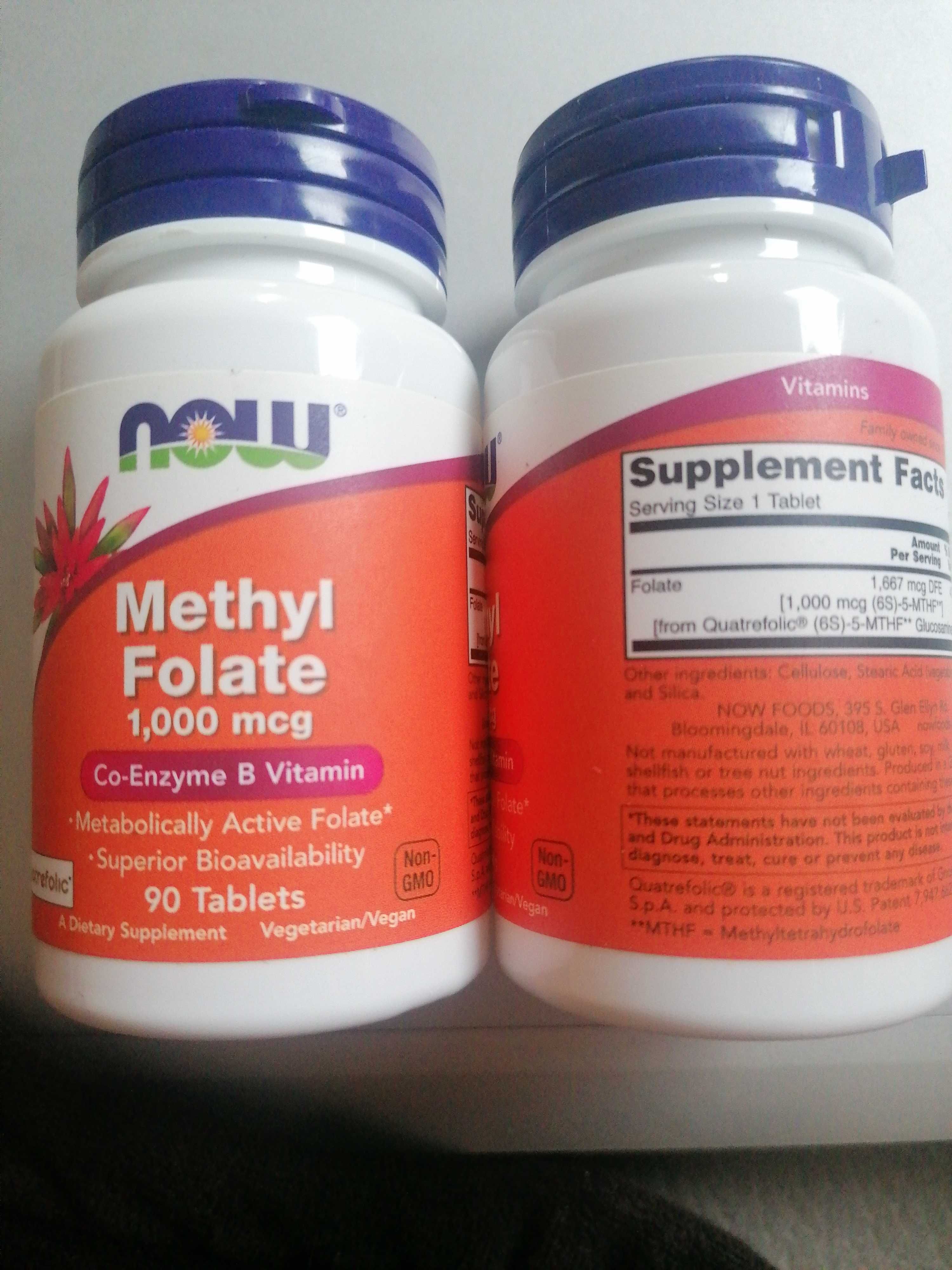 Vitamina methyl folate 1000mcg marca now