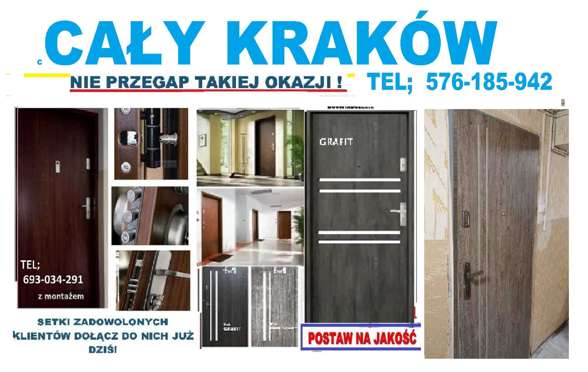 CIEPŁE drzwi zewnętrzne-WEJŚCIOWE ,montaż GRATIS, Cały Kraków. Tanio