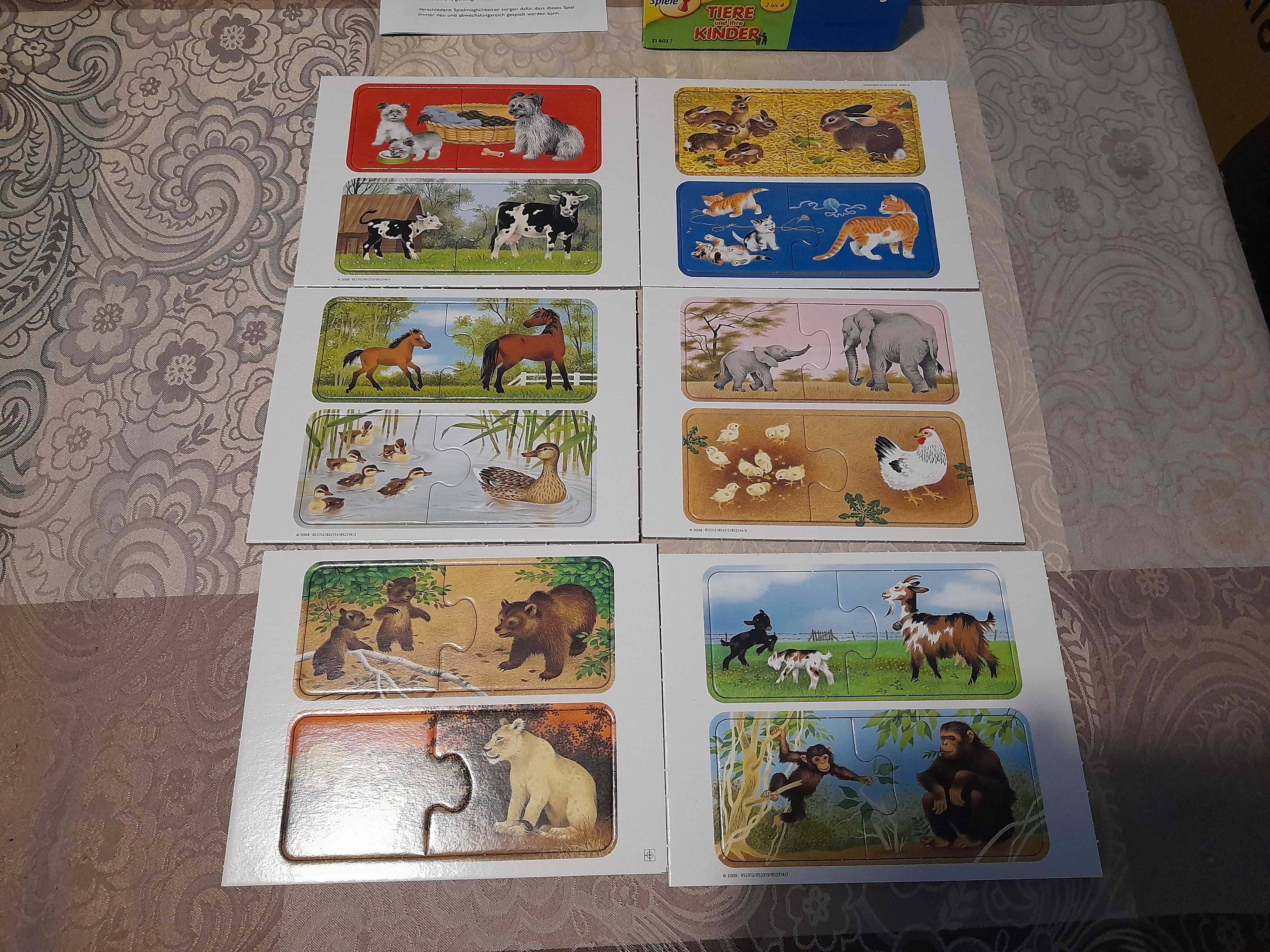 Puzzle Ravensburger 21403 - zwierzęta i ich dzieci - zabawka