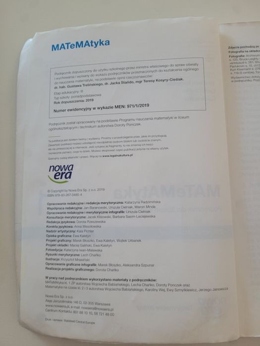 Matematyka 1 liceum i technikum nowa era chańko wej babiński