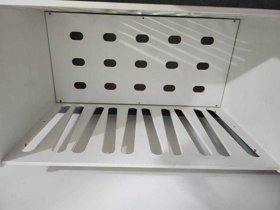 Łóżeczko dziecięce Pinio białe z szuflada 60x120 plus materac