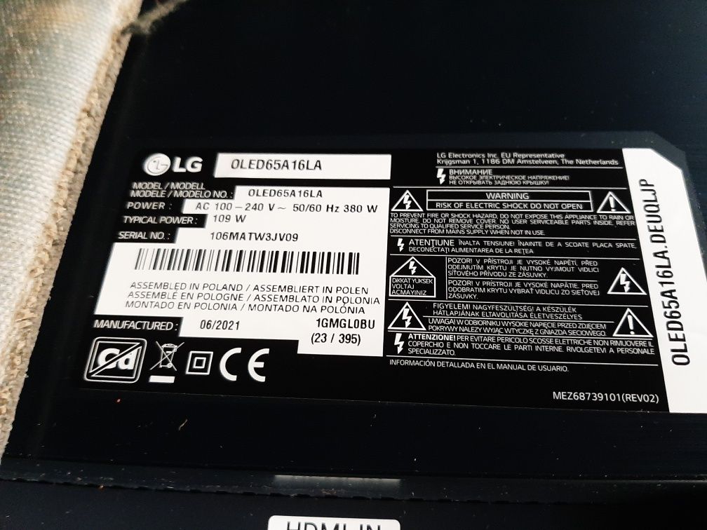 Peças LG Nano756PA OLED65 UP65